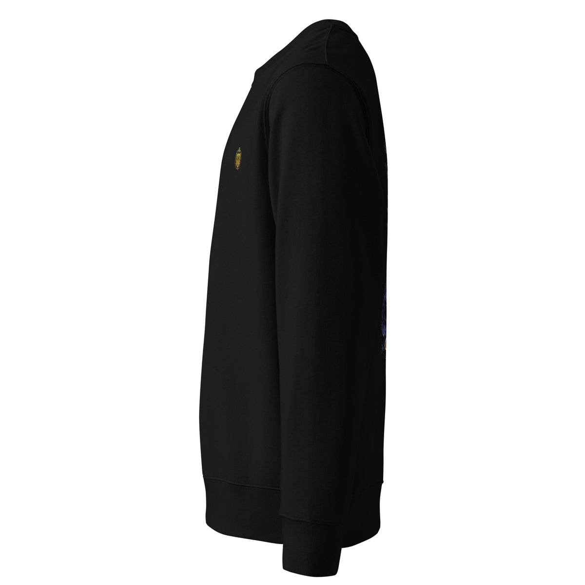 Black Celestial Watcher Spectral Veil Edition crewneck, left side view