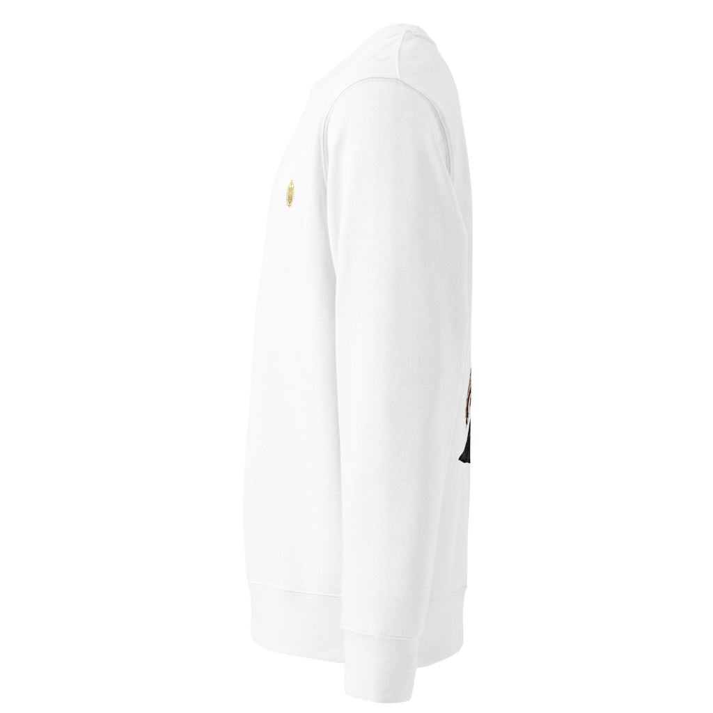 White Cathedral of Flesh Spectral Veil Edition crewneck, left side view