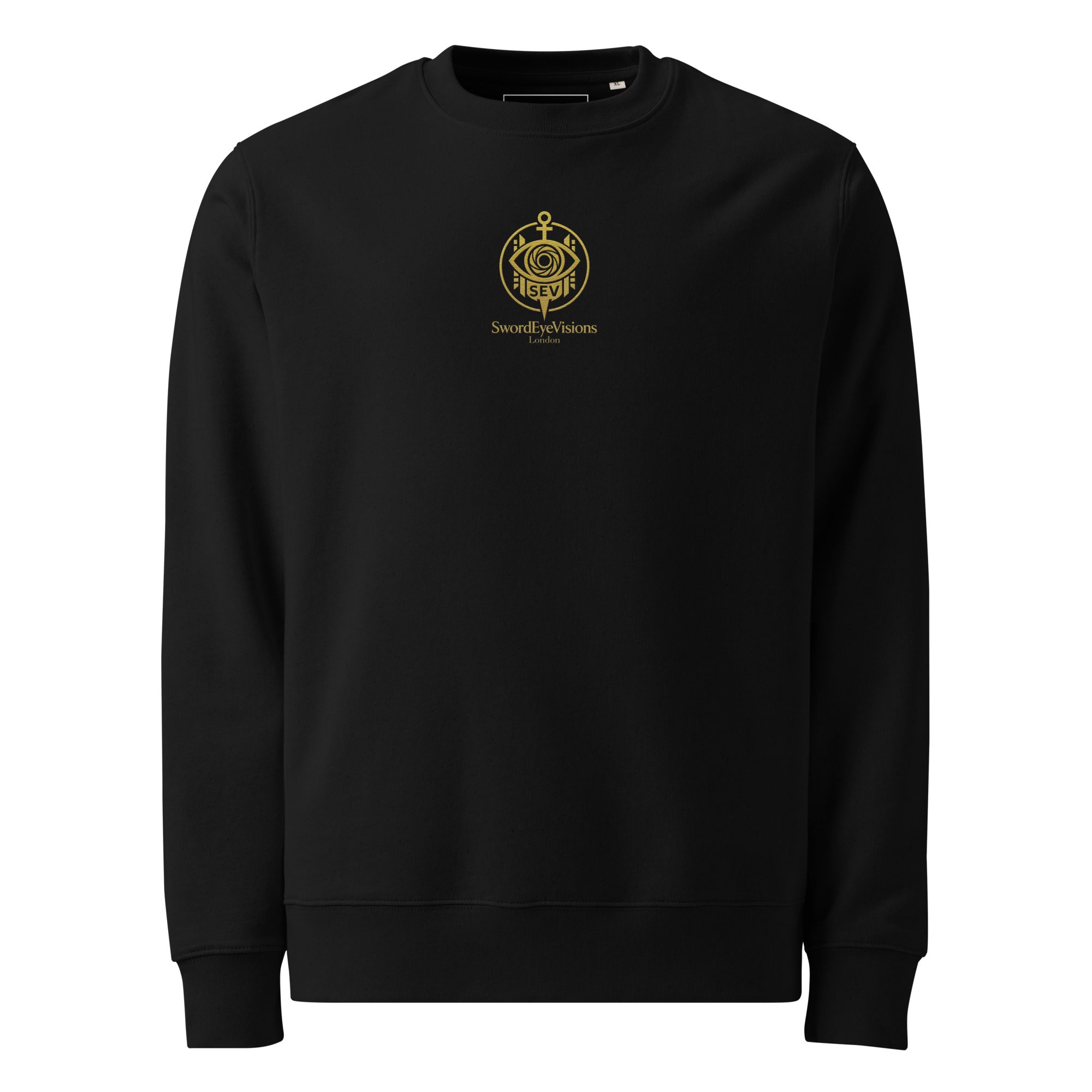 SEV Signature Crest Sweatshirt — GoldCream — Black — Gold Crest — alternate view 1 of 4