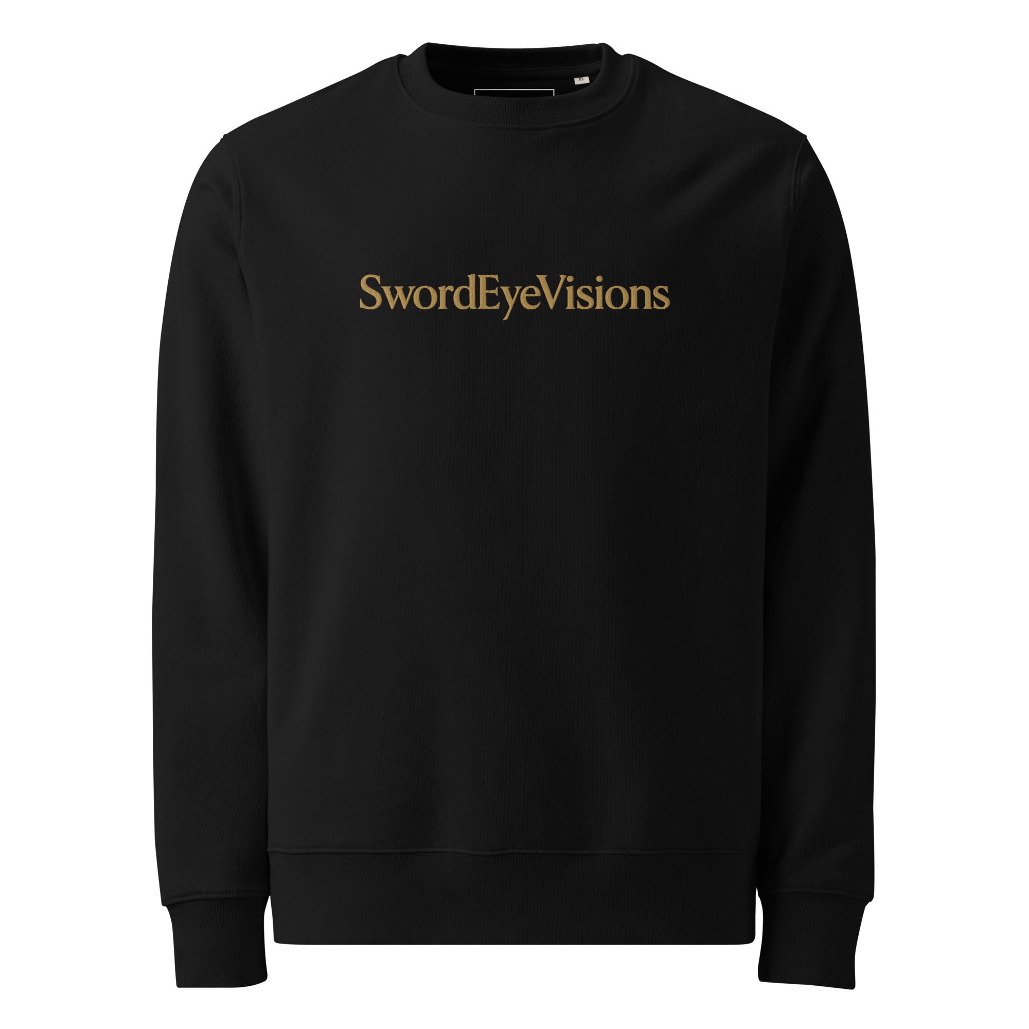 SwordEyeVisions Front Wordmark Sweatshirt — GoldCream — Black — alternate view 1 of 4