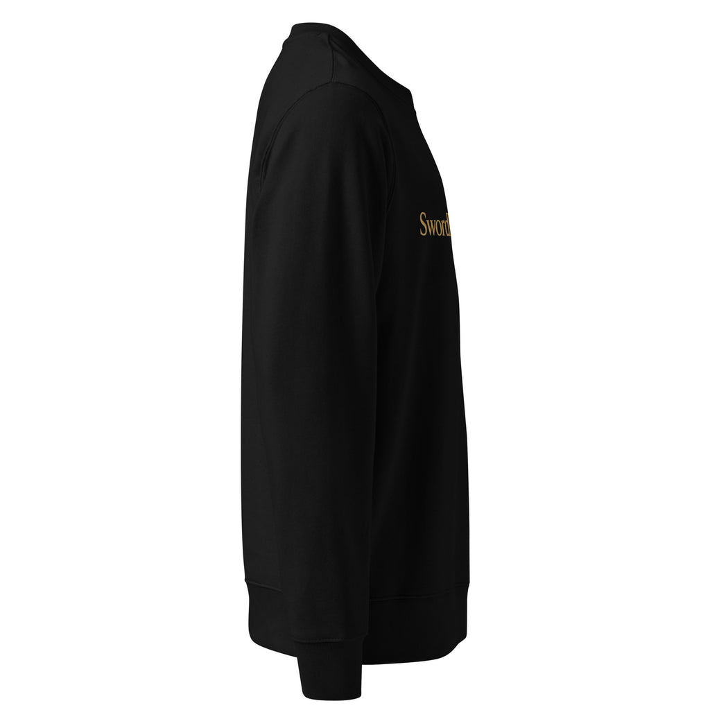 SwordEyeVisions Front Wordmark Sweatshirt — GoldCream — Black — alternate view 3 of 4