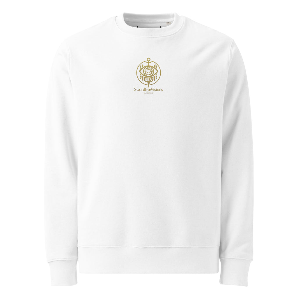 SEV Signature Crest Sweatshirt — GoldCream — White — Gold Crest — alternate view 1 of 4