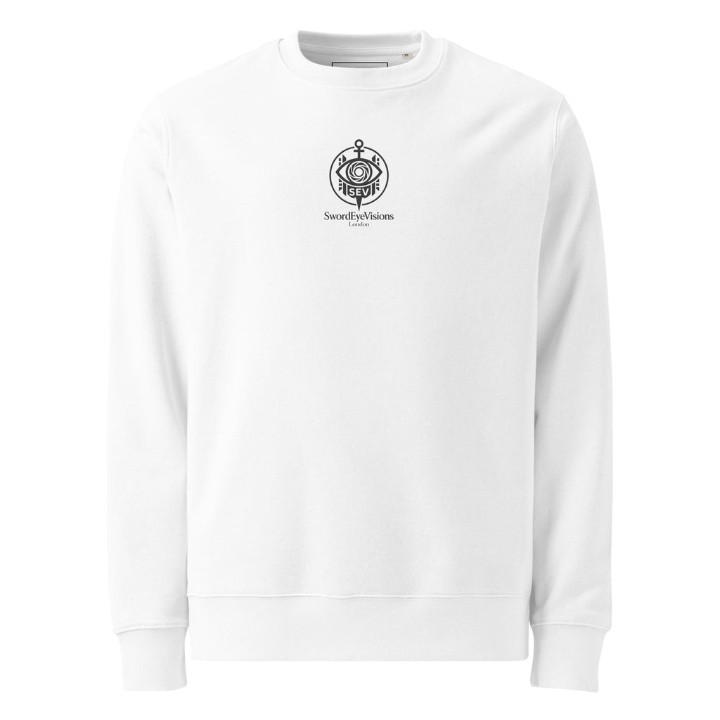 SEV Signature Crest Sweatshirt — GoldCream — White — Graphite Crest — alternate view 1 of 4