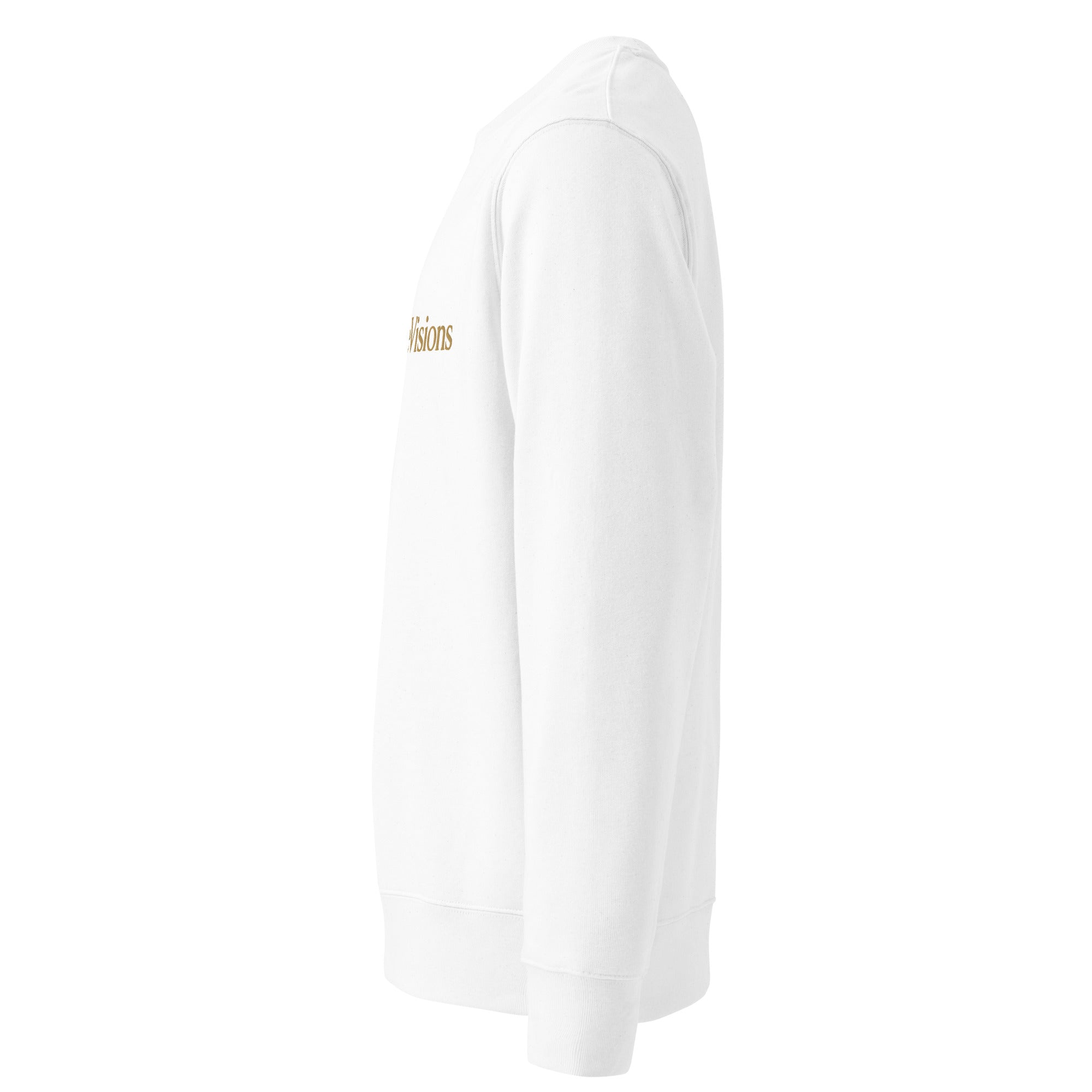 SwordEyeVisions Front Wordmark Sweatshirt — GoldCream — White — alternate view 2 of 4