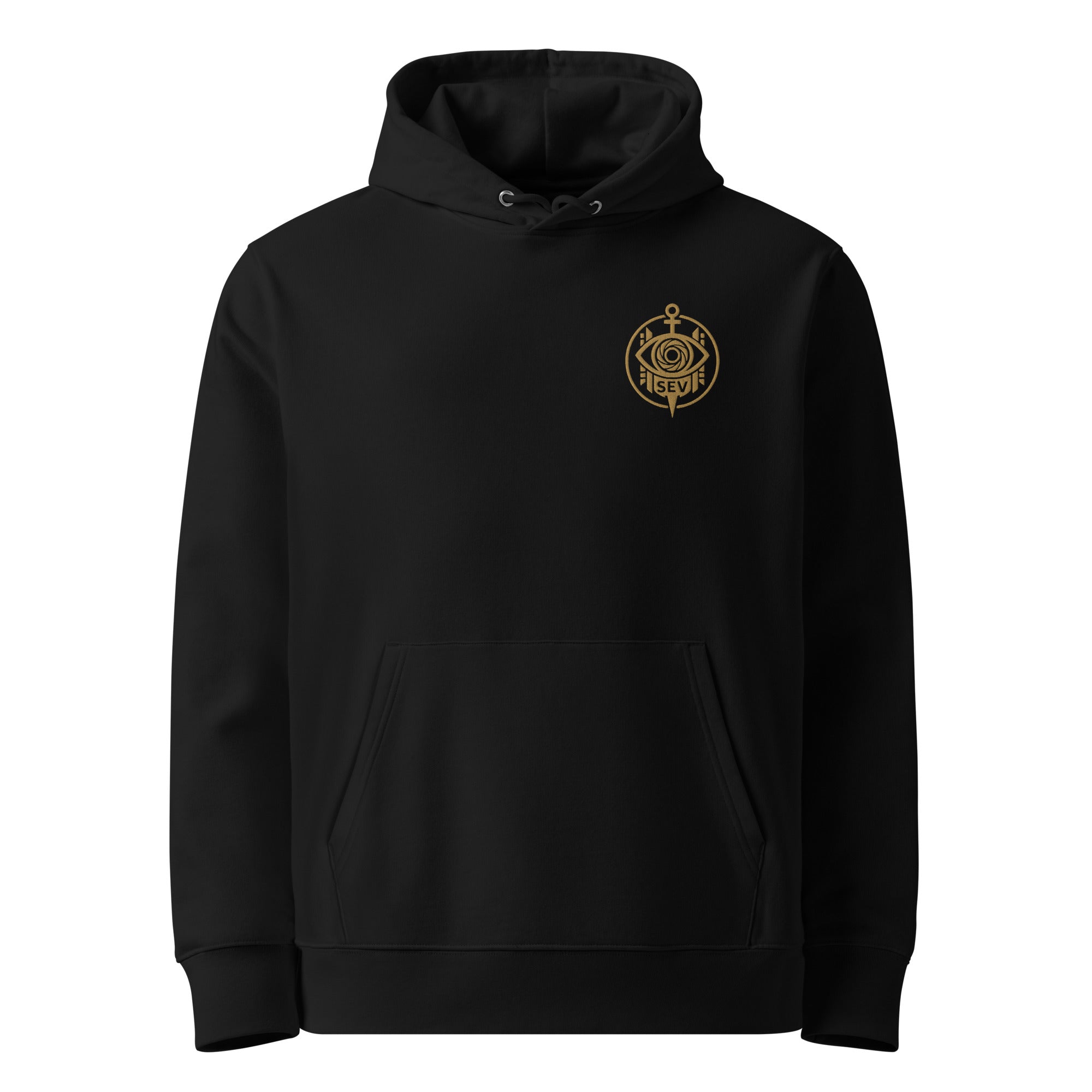 SEV Gold Emblem Hoodie — Black Edition — alternate view 1 of 4