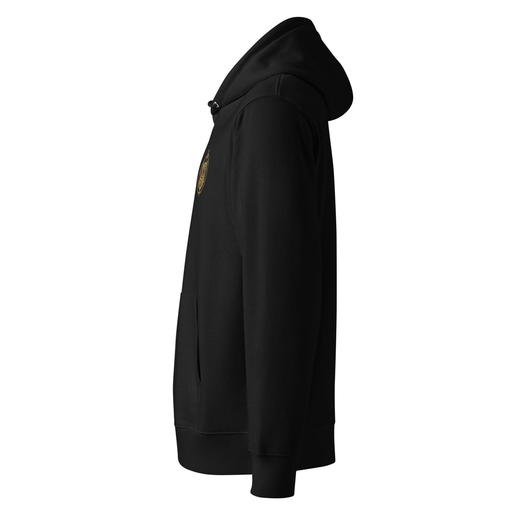 SEV Gold Emblem Hoodie — Black Edition — alternate view 3 of 4