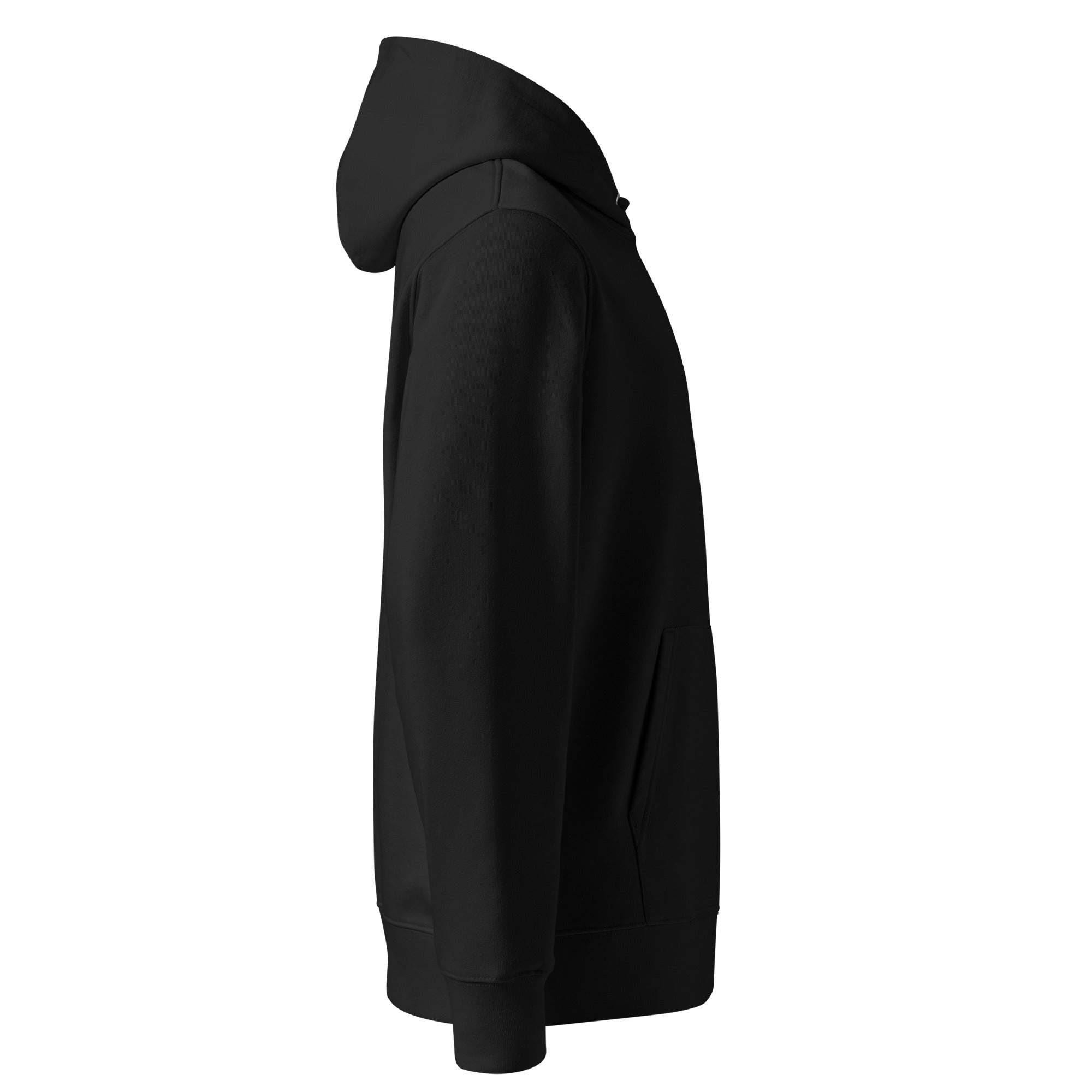 SEV Gold Crest Hoodie — Black Edition — right-side view