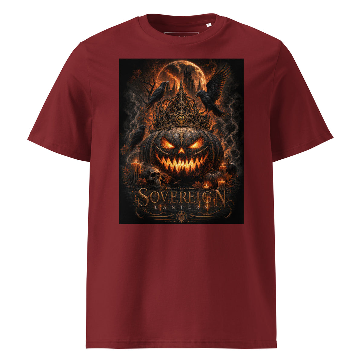 Sovereign Lantern Tee in Burgundy, front artwork