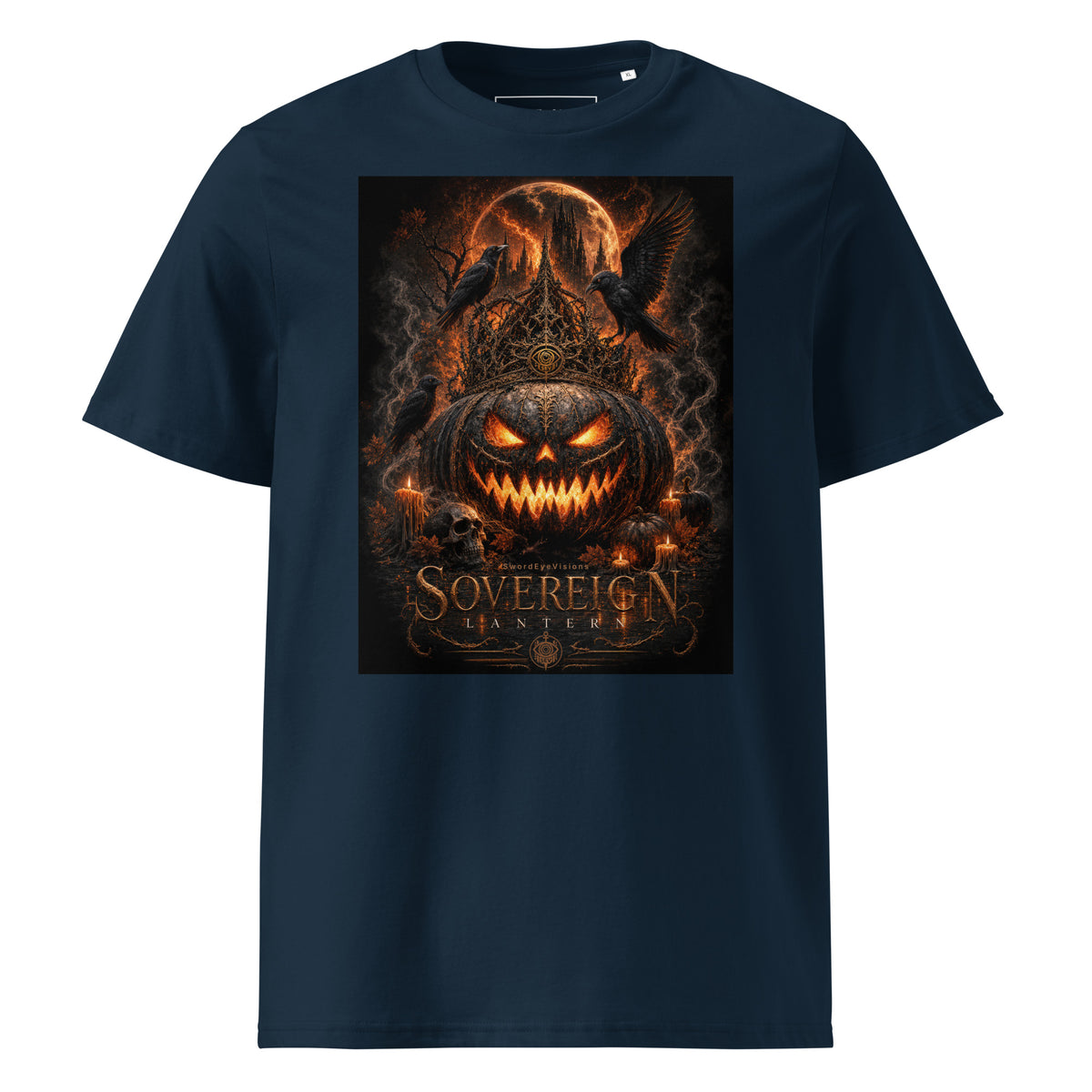 Sovereign Lantern Tee in French Navy, front artwork