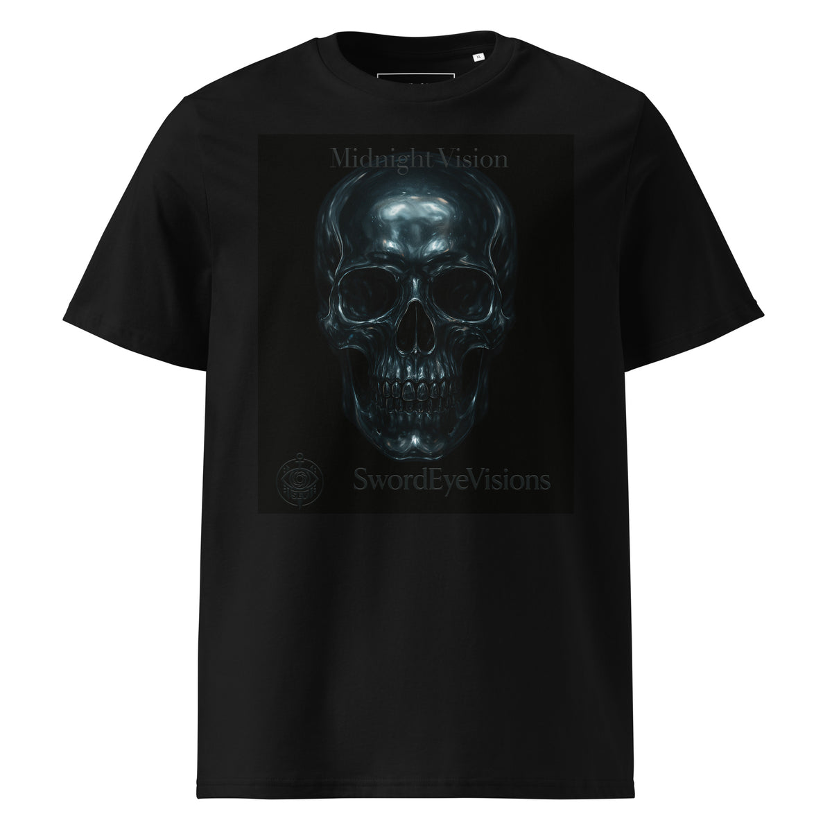 Midnight Vision organic cotton T-shirt in Black — front view