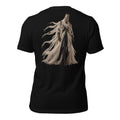 The Grinning Shroud Spectral Veil Edition tee in Black — back garment view with The Grinning Shroud artwork