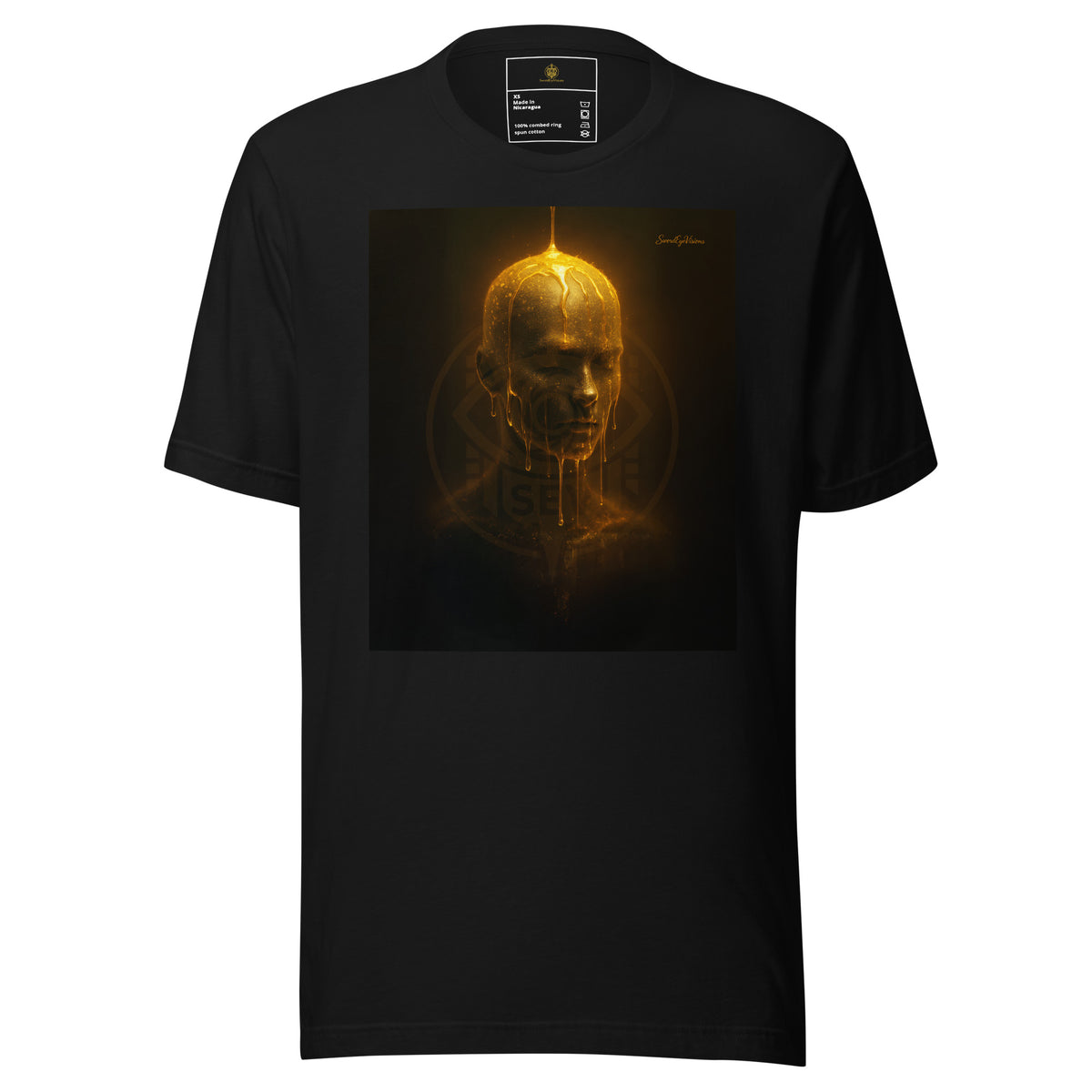 Anointed Aura Head of Illumination T-shirt in Black — front view
