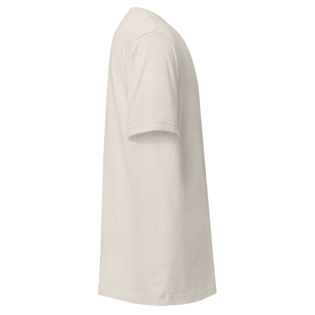 SEV Quiet Monogram Tee in Heather Dust, right side view