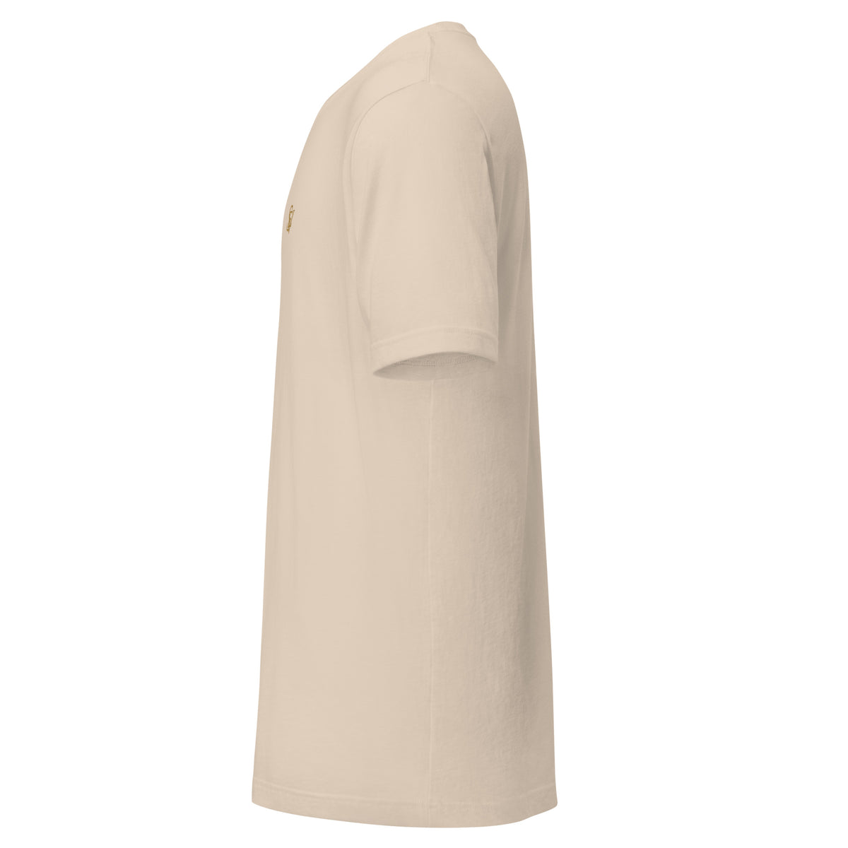 SEV Quiet Monogram Tee in Soft Cream, left side view