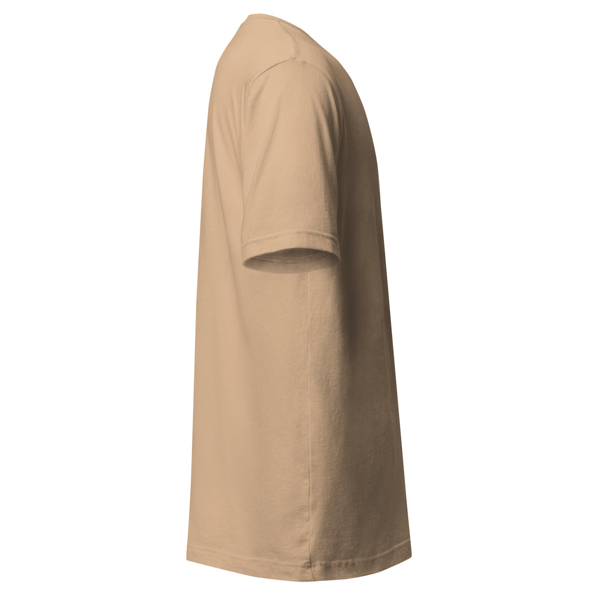 SEV Quiet Monogram Tee in Tan, right side view