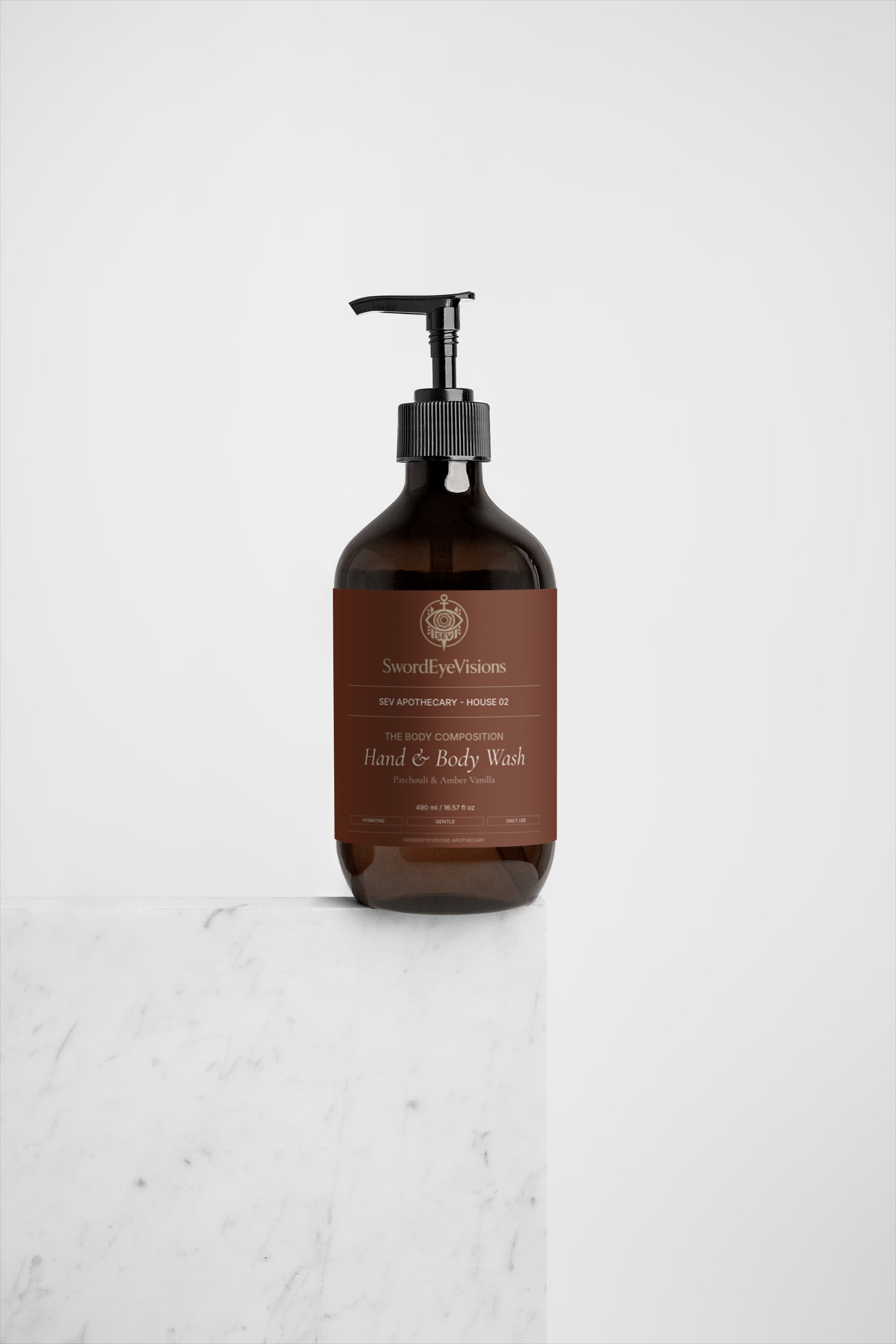 Hand & Body Wash, Patchouli & Amber Vanilla - SEV Apothecary — alternate view 4 of 7